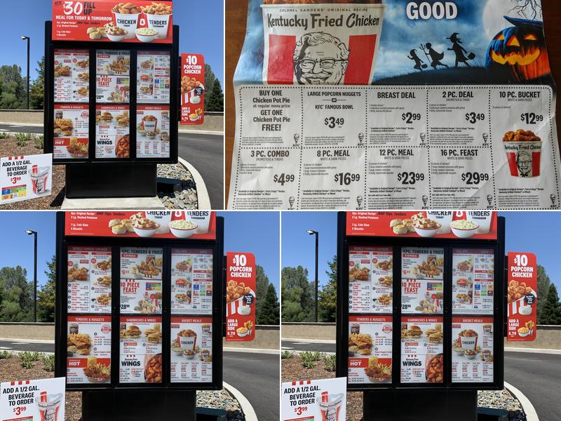 KFC Menu