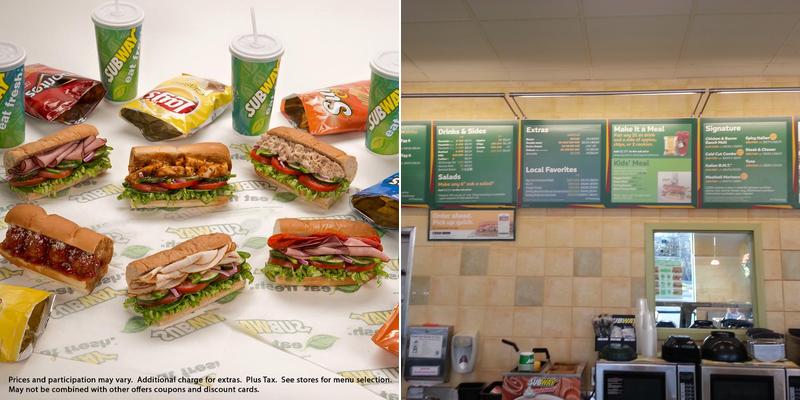 Subway Menu