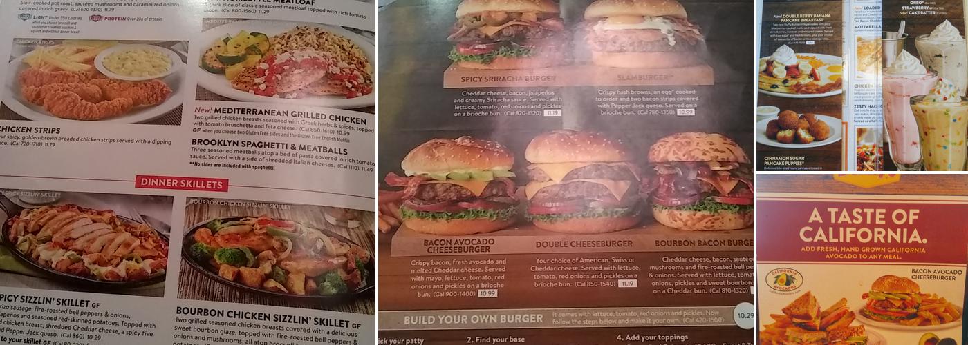 Denny's Restaurant Menu