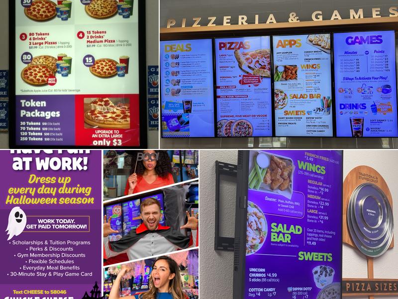Chuck E. Cheese Menu