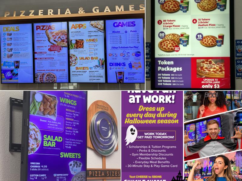 Chuck E. Cheese Menu
