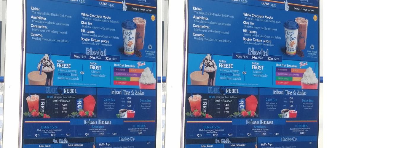 Dutch Bros Coffee Menu