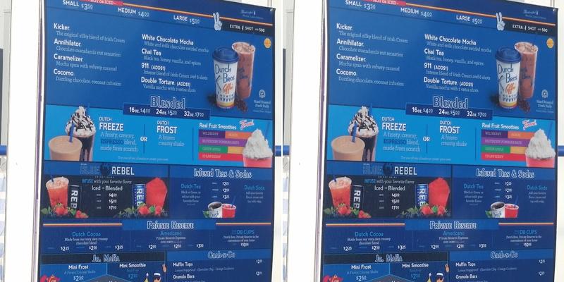 Dutch Bros Coffee Menu