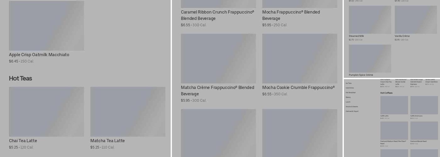Starbucks Menu