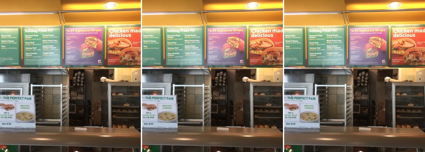 Subway Menu