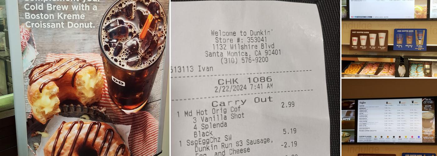 Dunkin' Menu