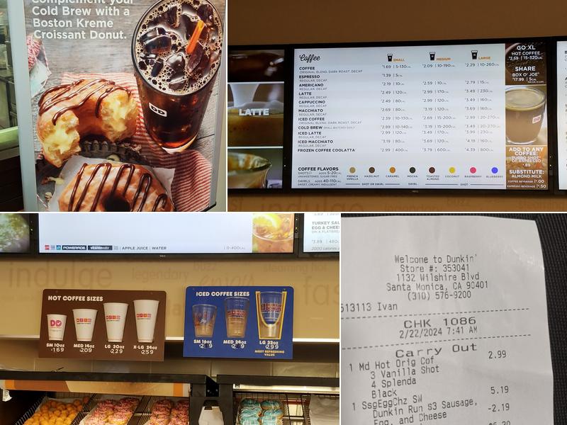 Dunkin' Menu