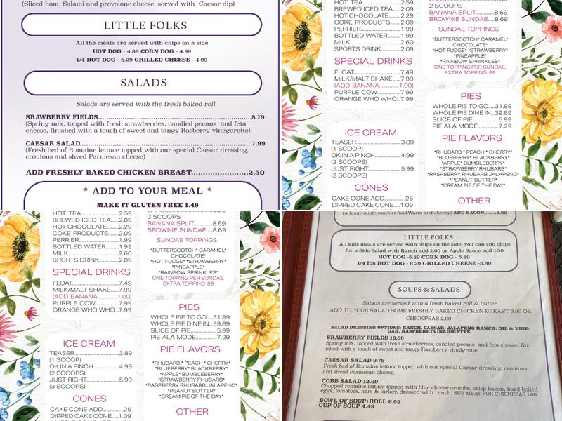 Purple Pie Place Menu