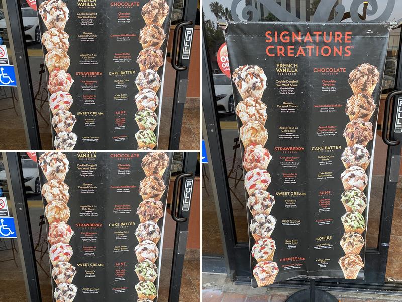 Cold Stone Creamery Menu