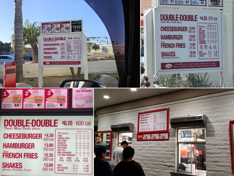In-N-Out Burger Menu