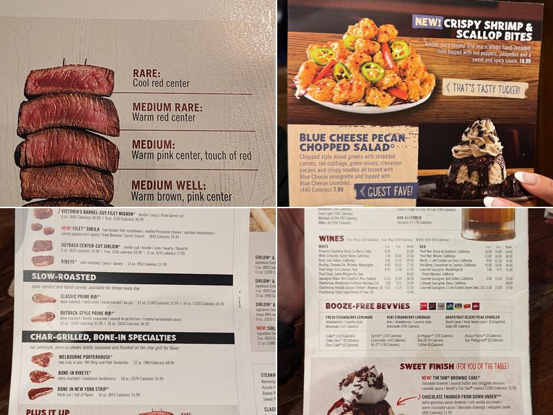Outback Steakhouse Menu