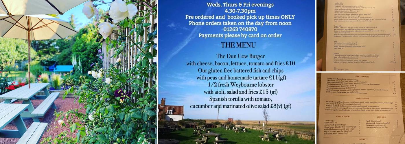 Dun Cow Salthouse Menu
