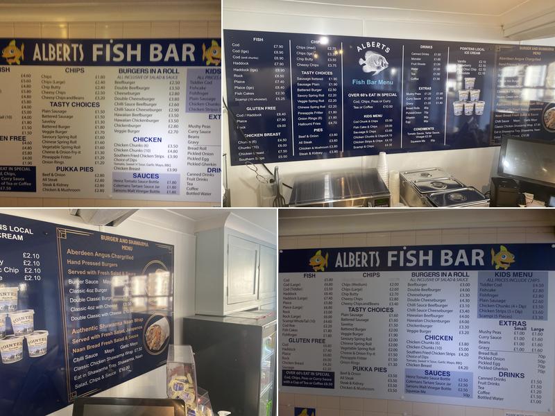 Alberts Fishbar Menu