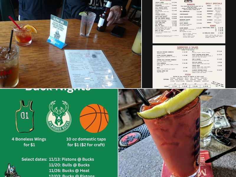 Alpine Inn Menu