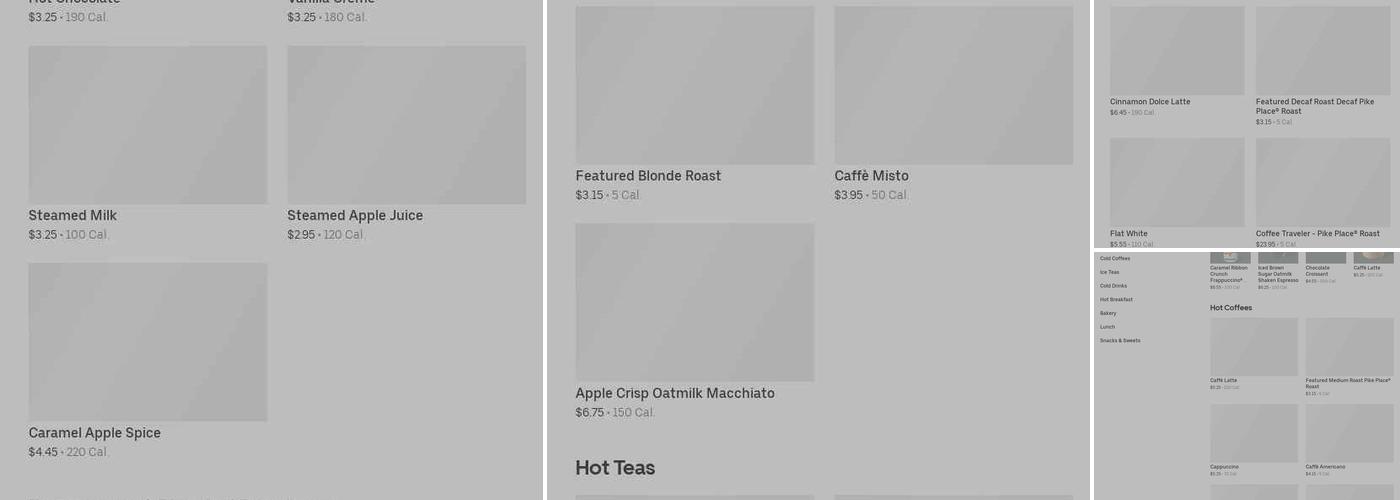 Starbucks Menu