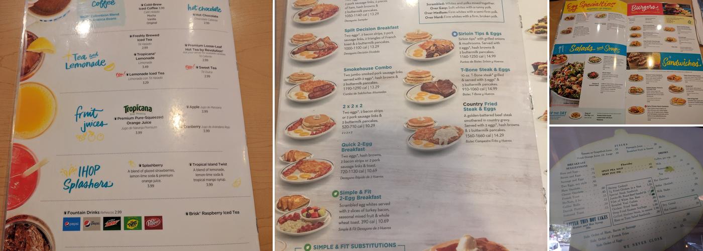 IHOP Menu