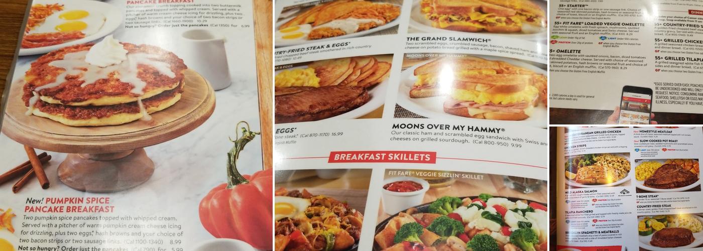 Denny's Restaurant Menu