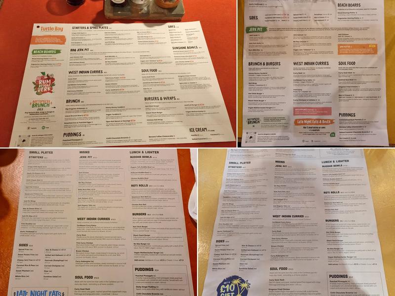 Turtle Bay Manchester Northern Quarter Menu