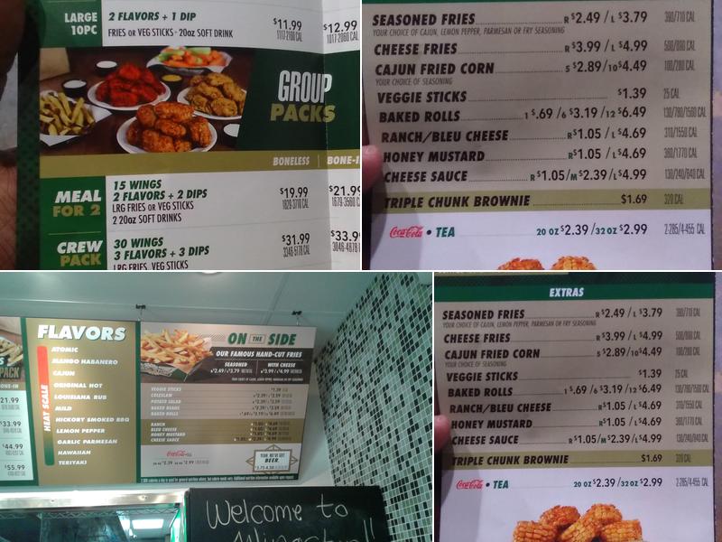 Wingstop Menu