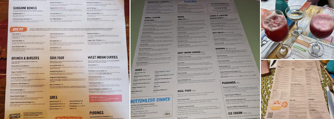 Turtle Bay Liverpool Victoria St Menu