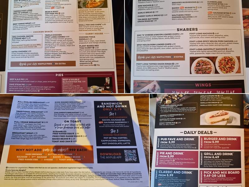 Yates Menu