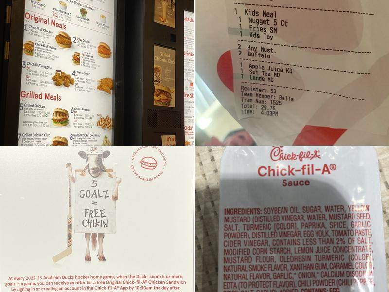 Chick-fil-A Menu