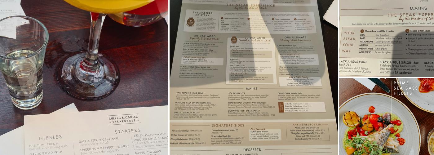Miller & Carter Southampton Menu
