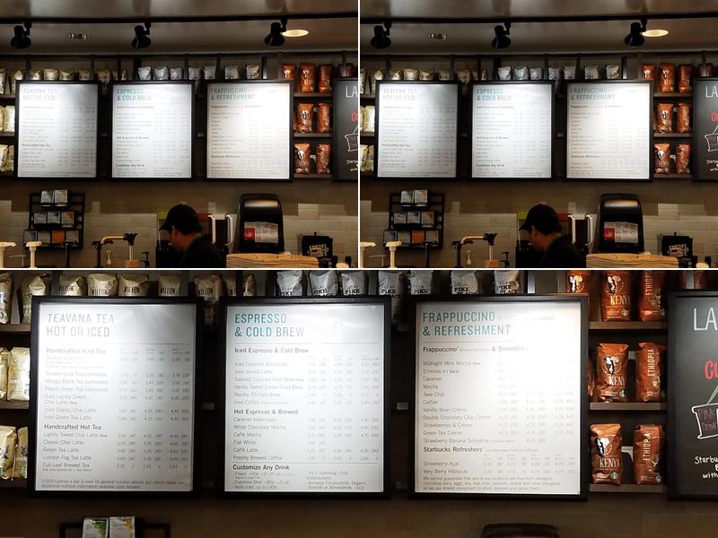 Starbucks Coffee Company Menu