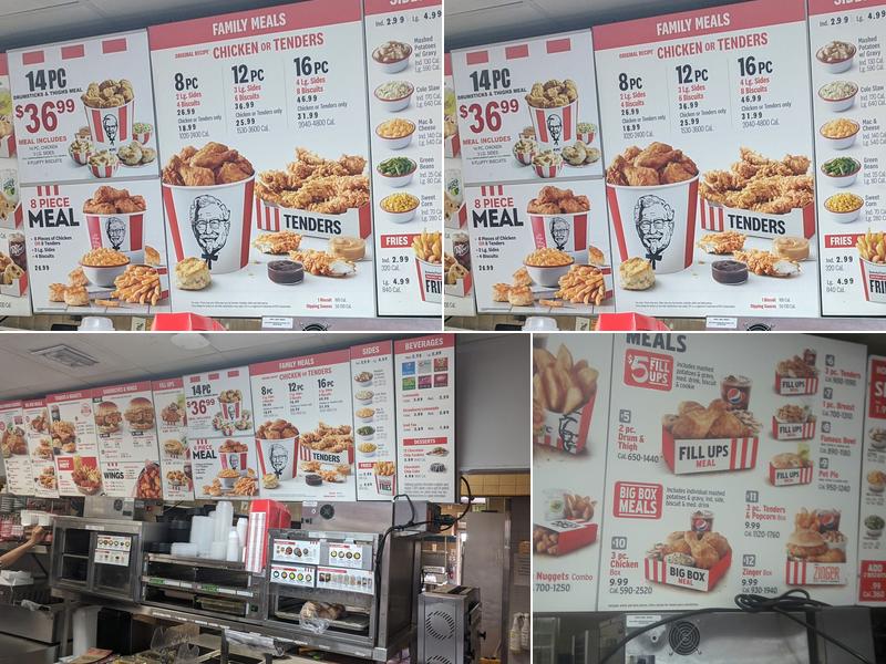 KFC Menu