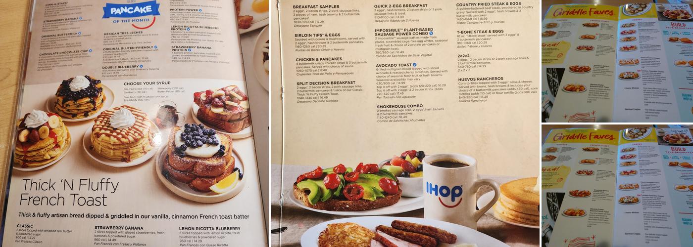 IHOP Menu