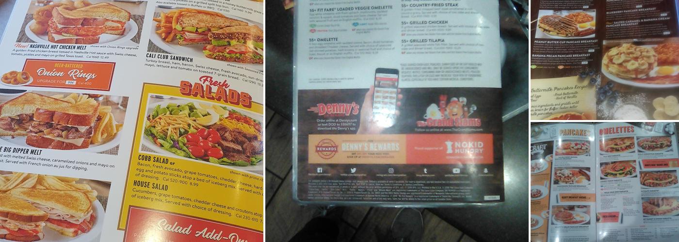 Denny's Restaurant Menu