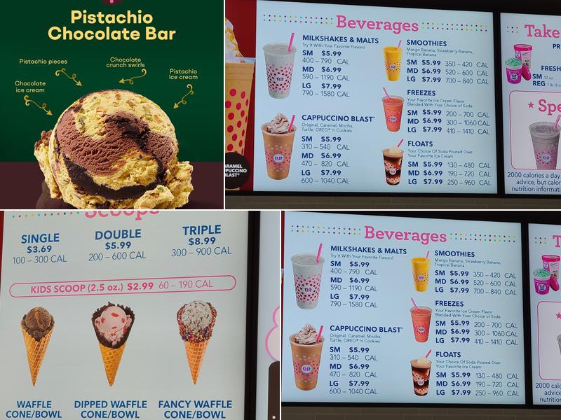 Baskin-Robbins Menu