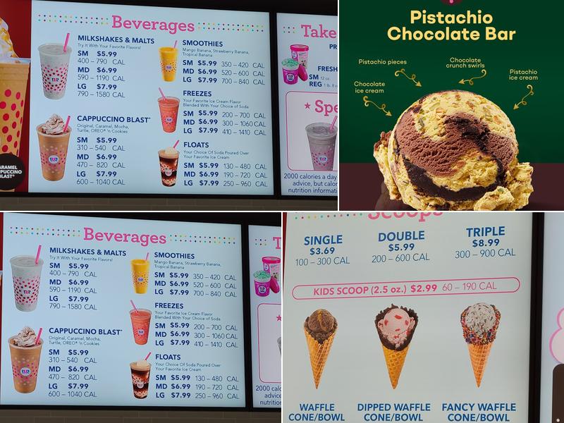 Baskin-Robbins Menu
