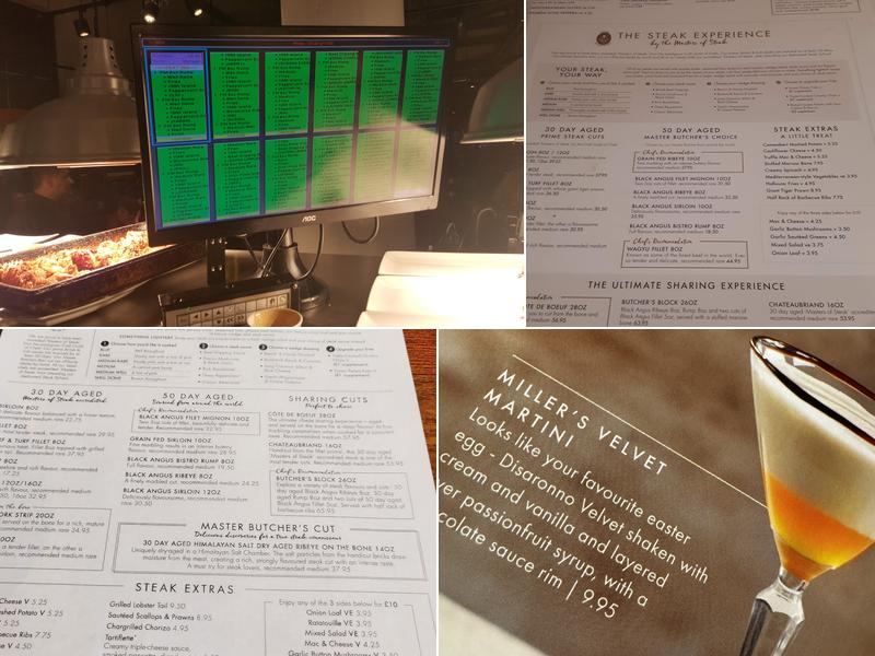 Miller & Carter The Hayes Menu