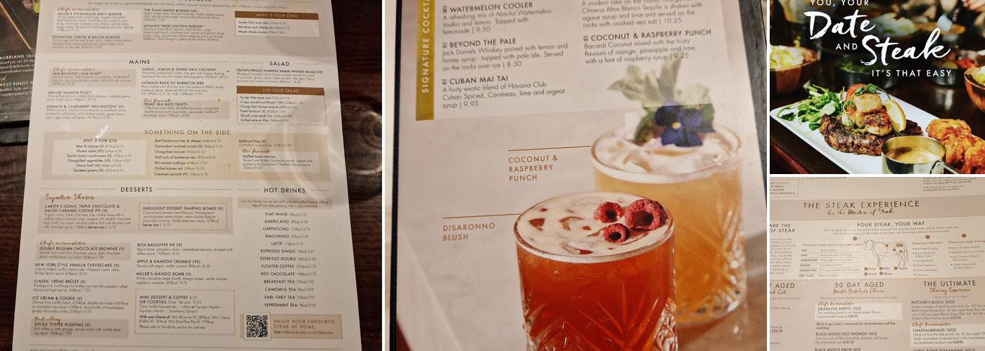 Miller & Carter Bedford Menu