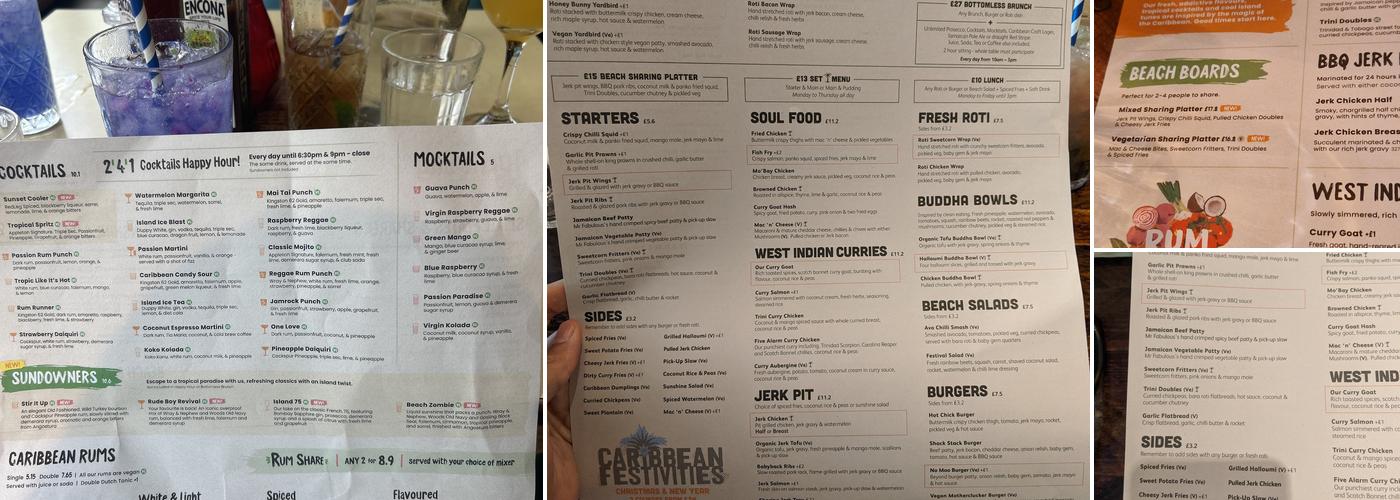 Turtle Bay Brixton Menu