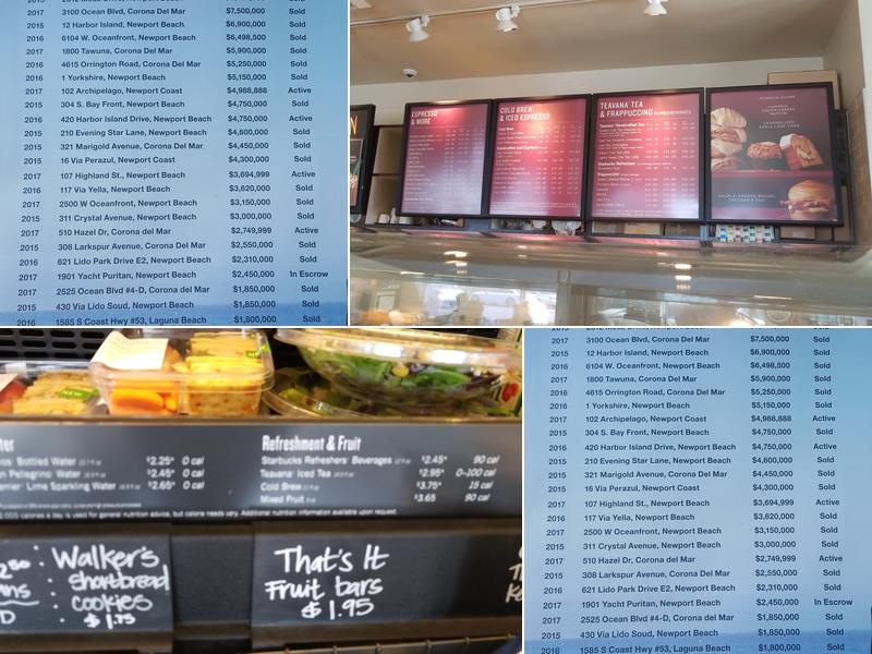 Starbucks Coffee Company Menu