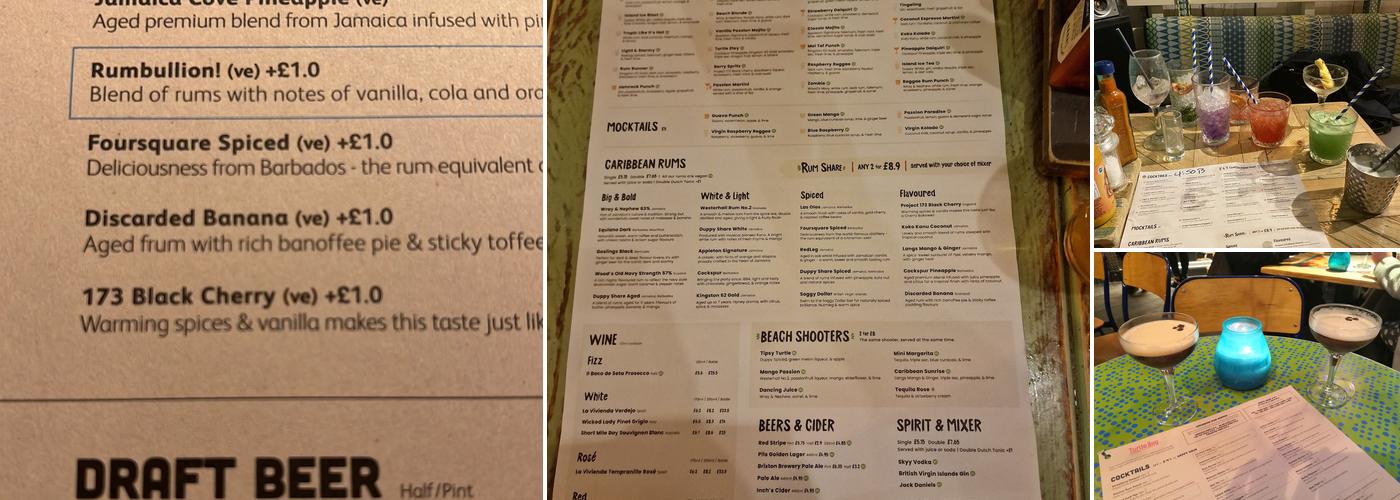 Turtle Bay Norwich Menu