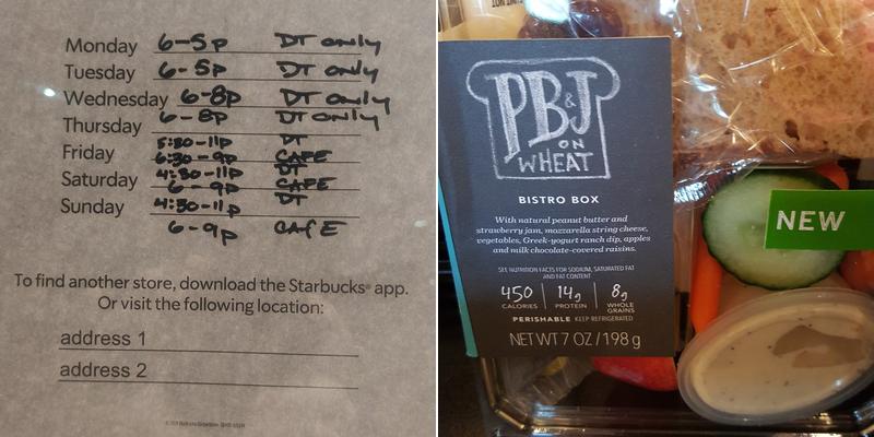 Starbucks Menu