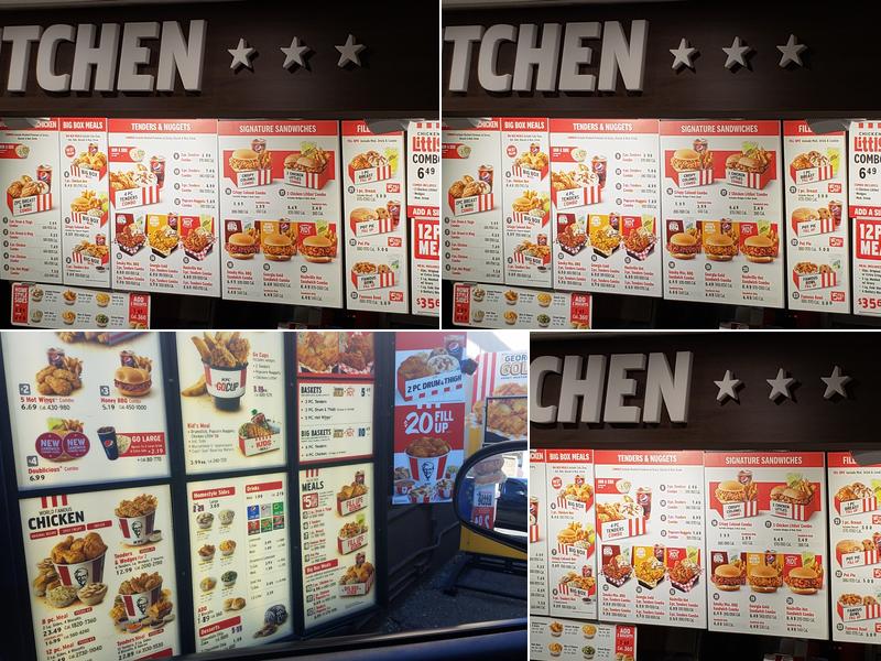 KFC Menu