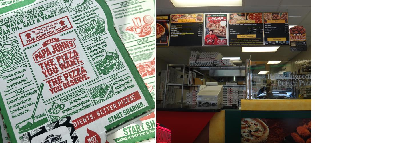 Papa Johns Pizza Menu