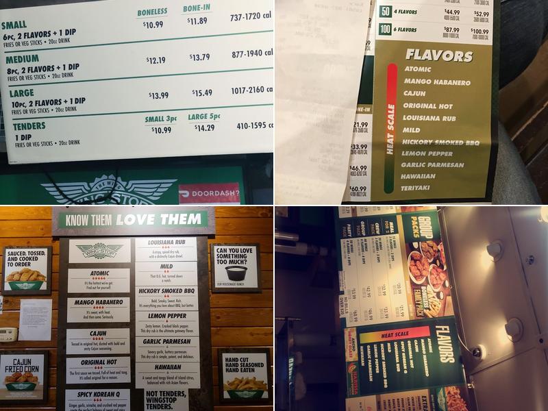Wingstop Menu