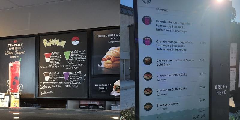 Starbucks Coffee Company Menu