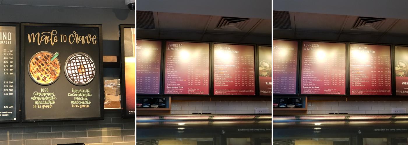 Starbucks Coffee Company Menu