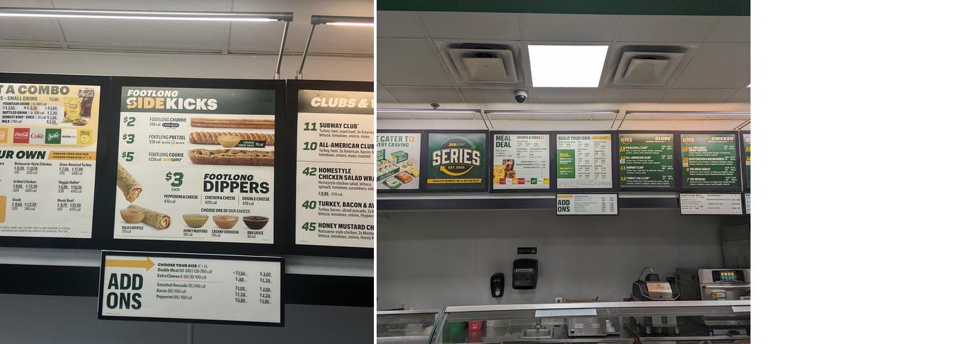 Subway Menu