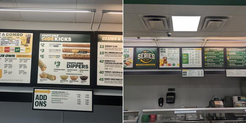 Subway Menu