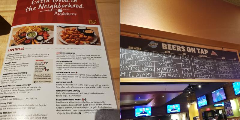 Applebee's Grill + Bar Menu