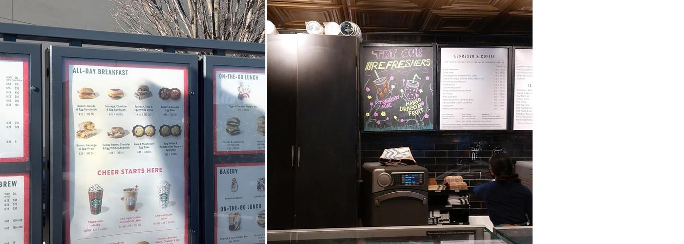 Starbucks Menu
