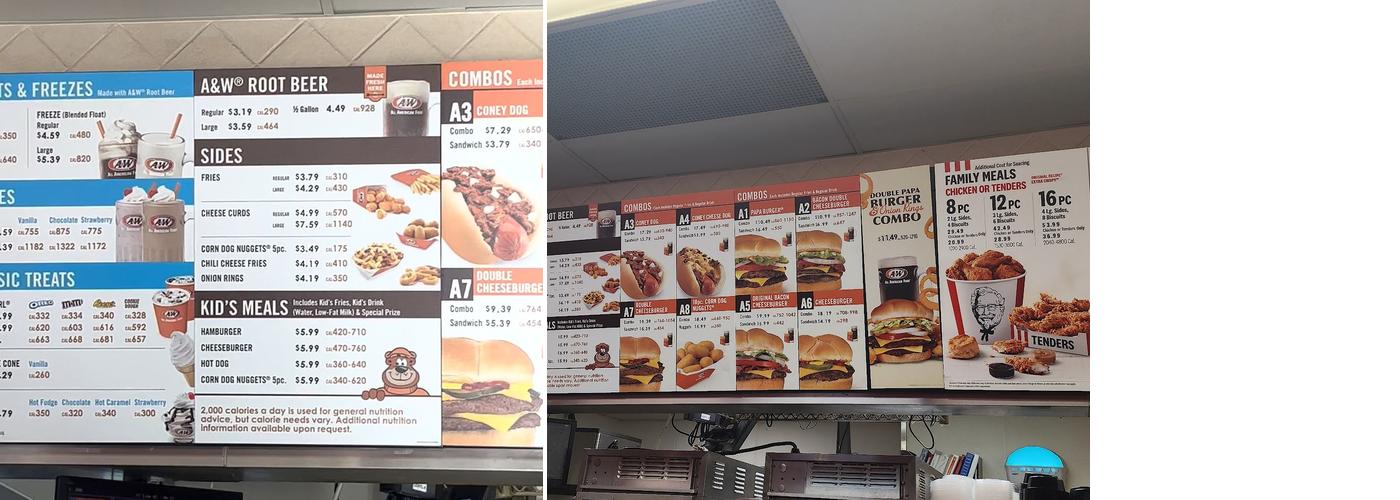 KFC Menu