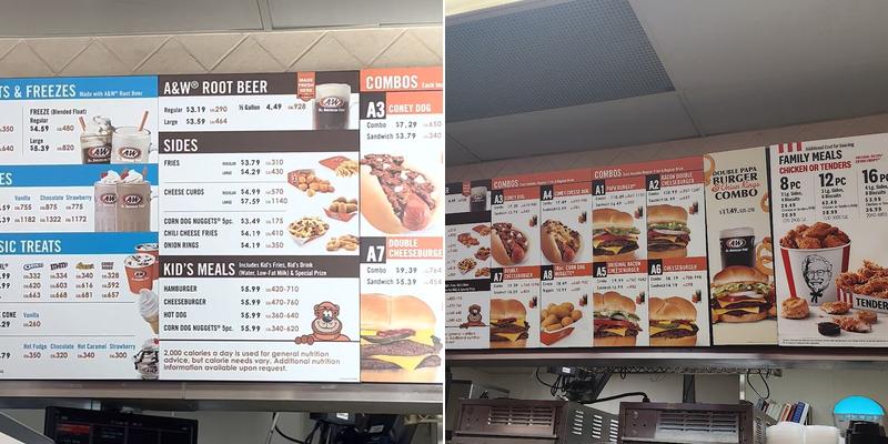 KFC Menu